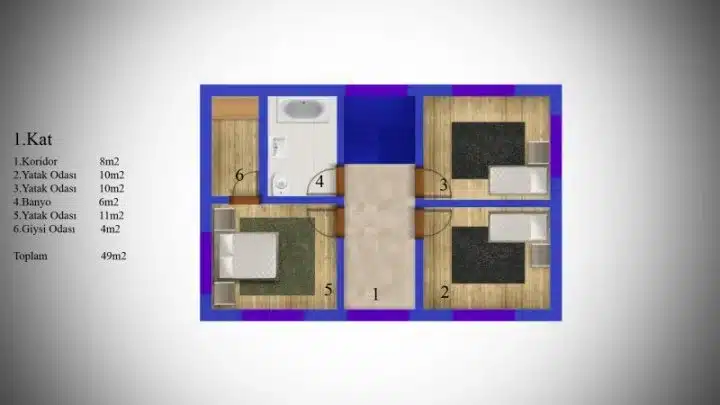 Çelik Ev 104 m² - Görsel 4