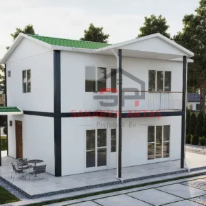 3+1 Çift Katlı Prefabrik Ev 114 m²